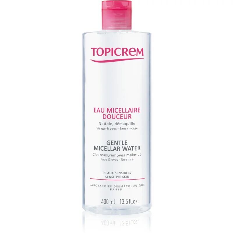 Topicrem UH FACE Gentle Micellar Water eau micellaire nettoyante douce pour peaux et yeux sensibles 400 ml