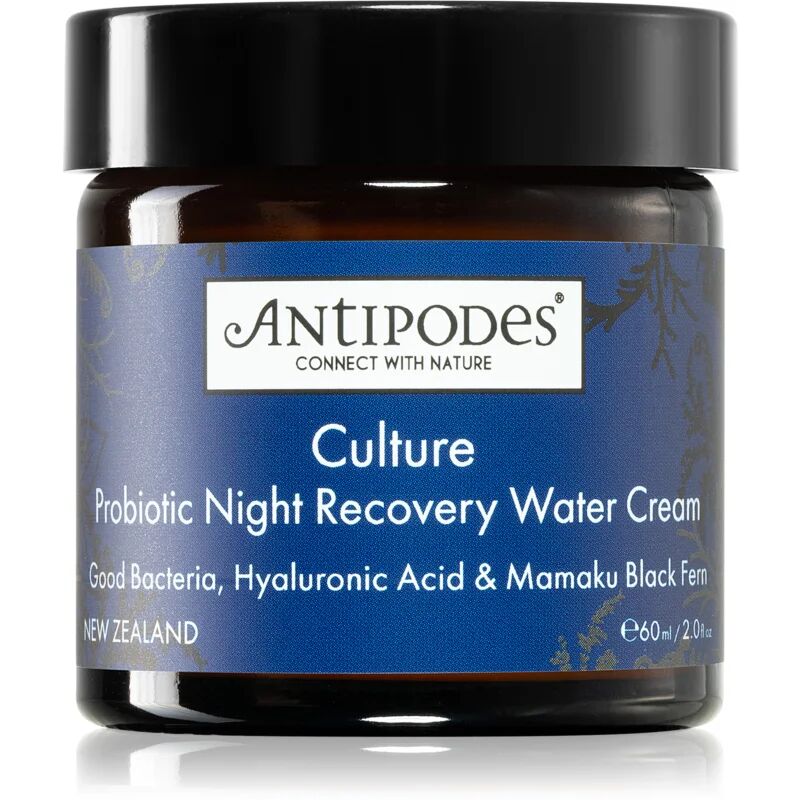 Antipodes Culture Probiotic Night Recovery Water Cream crème de nuit revitalisante intense aux probiotiques 60 ml