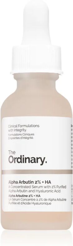 The Ordinary Alpha Arbutin 2% + HA sérum illuminateur visage à l'acide hyaluronique 30 ml