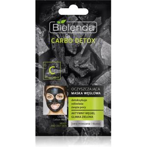 Bielenda Carbo Detox Active Carbon masque purifiant au charbon actif pour peaux grasses et mixtes 8 g