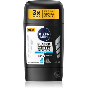 Nivea Men Black & White Invisible Fresh anti-transpirant solide pour homme 50 ml