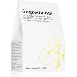 Ongredients Jeju Cica Cleansing Ball savon nettoyant visage avec effets apaisants 110 g - Publicité Ongredients Jeju Cica Cleansing Ball savon nettoyant visage avec effets apaisants 110 g - Publicité