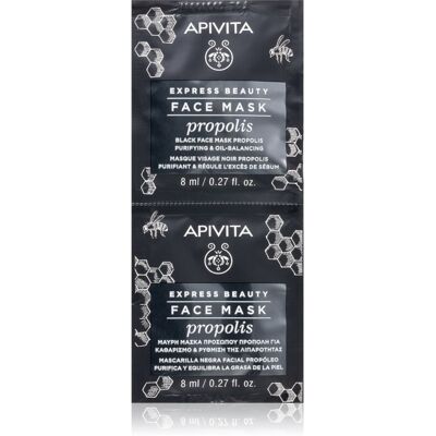 Apivita Masque Noir à la Propolis - Purifiant pour peau grasse - Publicité Apivita Masque Noir à la Propolis - Purifiant pour peau grasse - Publicité