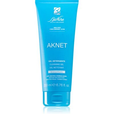 BioNike Aknet Gel Nettoyant Exfoliant - Gel pour peaux grasses - Publicité BioNike Aknet Gel Nettoyant Exfoliant - Gel pour peaux grasses - Publicité