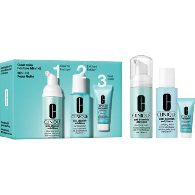 Clinique Mini Kit Clear Skin Routine Coffret cadeau pour un nettoyage parfait du visage - Publicité Clinique Mini Kit Clear Skin Routine Coffret cadeau pour un nettoyage parfait du visage - Publicité
