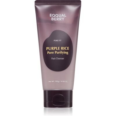 EQQUALBERRY Purple Rice Pore Purifying Pack Cleanser mousse nettoyante en profondeur avec effet exfoliant 130 g - Publicité EQQUALBERRY Purple Rice Pore Purifying Pack Cleanser mousse nettoyante en profondeur avec effet exfoliant 130 g - Publicité