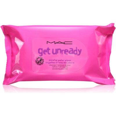 MAC Cosmetics Get Unready Micellar Water Wipes lingettes micellaires démaquillantes 30 pcs - Publicité MAC Cosmetics Get Unready Micellar Water Wipes lingettes micellaires démaquillantes 30 pcs - Publicité