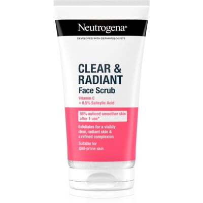 Neutrogena Clear & Radiant Exfoliant - Éclaircissant - Publicité Neutrogena Clear & Radiant Exfoliant - Éclaircissant - Publicité
