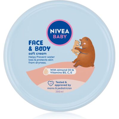 Crème Douce pour Bébé Nivea - Soin Visage & Corps - 200ml - Publicité Crème Douce pour Bébé Nivea - Soin Visage & Corps - 200ml - Publicité
