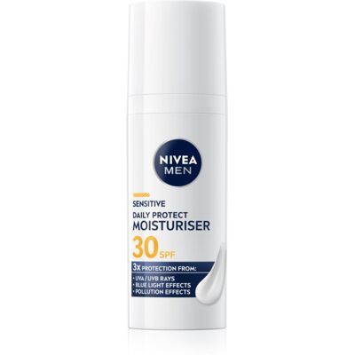 NIVEA MEN Sensitive crème de jour hydratante SPF 30 50 ml - Publicité NIVEA MEN Sensitive crème de jour hydratante SPF 30 50 ml - Publicité