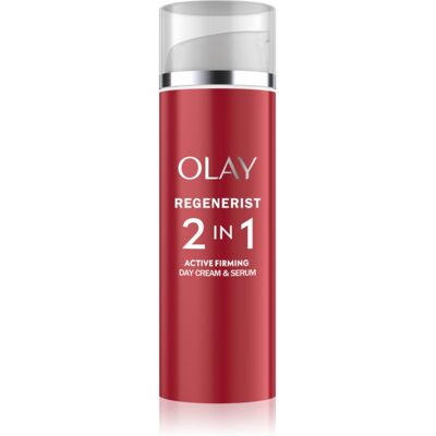 Olay Regenerist 2 in 1 Day Cream & Serum sérum et crème de jour à effet raffermissant anti-rides 2 en 1 50 ml - Publicité Olay Regenerist 2 in 1 Day Cream & Serum sérum et crème de jour à effet raffermissant anti-rides 2 en 1 50 ml - Publicité