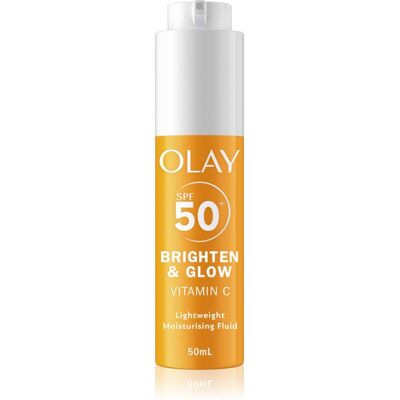 Olay Vitamin C Brighten & Glow fluide hydratant à la niacinamide SPF 50+ 50 ml - Publicité Olay Vitamin C Brighten & Glow fluide hydratant à la niacinamide SPF 50+ 50 ml - Publicité