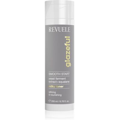 Revuele Glazeful Milky Toner Smooth Start lotion tonique laiteuse effet lissant 200 ml - Publicité Revuele Glazeful Milky Toner Smooth Start lotion tonique laiteuse effet lissant 200 ml - Publicité