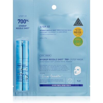 VT Cosmetics Hydrop Reedle Shot 700hL 2 Step Mask masque hydratant en profondeur pour le traitement de la peau en deux étapes 28.5 g - Publicité VT Cosmetics Hydrop Reedle Shot 700hL 2 Step Mask masque hydratant en profondeur pour le traitement de la peau en deux étapes 28.5 g - Publicité