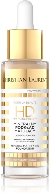 Christian Laurent Pour La Beauté fond de teint matifiant longue tenue teinte 101 Light Beige 32 ml