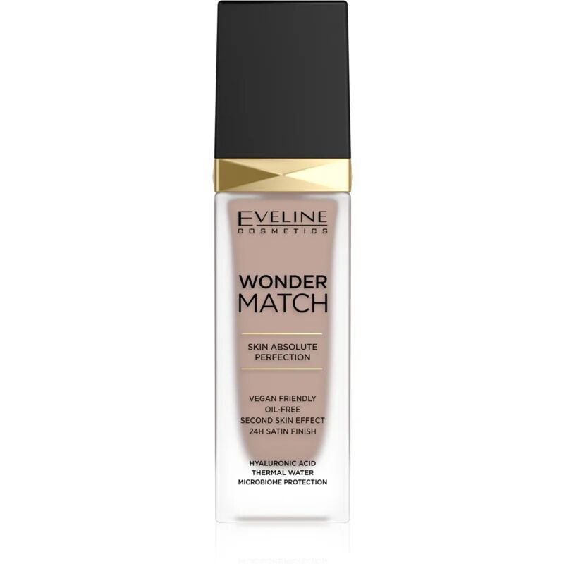 Eveline Cosmetics Wonder Match fond de teint liquide longue tenue à l'acide hyaluronique teinte 45 Honey 30 ml