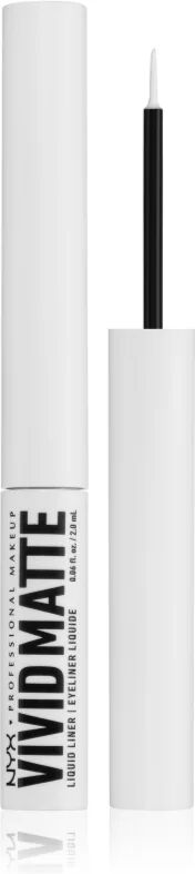 NYX Professional Makeup Vivid Matte eyeliner liquide effet mat teinte White 4 ml