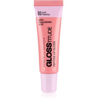 Gabriella Salvete Glosstitude Peptide Lip Gloss brillant à lèvres hydratant teinte 03 Just Peachy 10 ml - Publicité Gabriella Salvete Glosstitude Peptide Lip Gloss brillant à lèvres hydratant teinte 03 Just Peachy 10 ml - Publicité