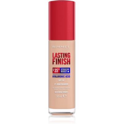 Rimmel Lasting Finish 35H Hydration Boost fond de teint hydratant SPF 20 teinte 010 Rose Ivory 30 ml - Publicité Rimmel Lasting Finish 35H Hydration Boost fond de teint hydratant SPF 20 teinte 010 Rose Ivory 30 ml - Publicité