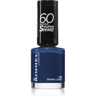 Rimmel 60 Seconds Super Shine vernis à ongles teinte 102 Denim Lover 8 ml - Publicité Rimmel 60 Seconds Super Shine vernis à ongles teinte 102 Denim Lover 8 ml - Publicité