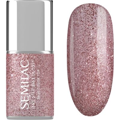 Semilac One Step 3in1 Glossy vernis à ongles gel teinte 250 Glitter Pink 7 ml - Publicité Semilac One Step 3in1 Glossy vernis à ongles gel teinte 250 Glitter Pink 7 ml - Publicité