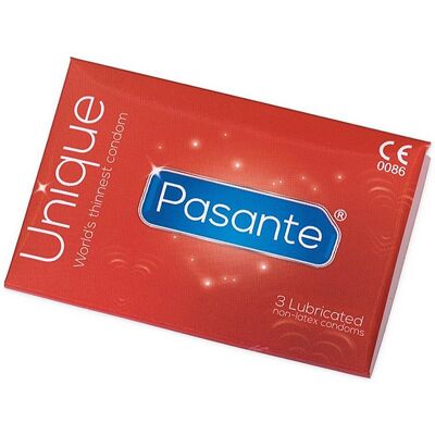 Pasante Unique Clinic préservatifs 3 pcs - Publicité Pasante Unique Clinic préservatifs 3 pcs - Publicité