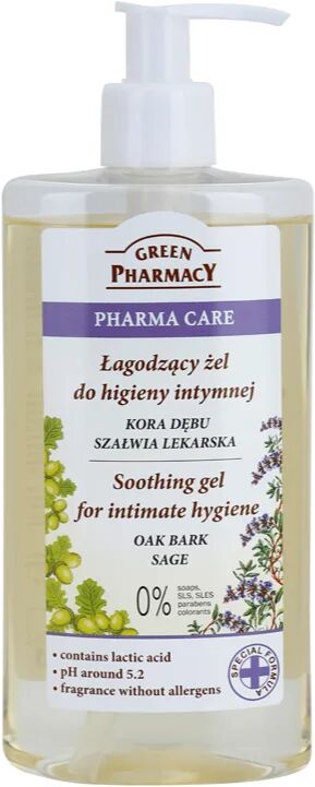 Green Pharmacy Pharma Care Oak Bark Sage gel apaisant pour la toilette intime 300 ml