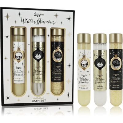 Accentra Bath Set Vanilla & Musk Coffret cadeau pour le bain - Publicité Accentra Bath Set Vanilla & Musk Coffret cadeau pour le bain - Publicité