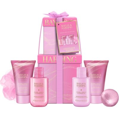 Baylis & Harding Jojoba, Vanilla & Almond Oil Coffret cadeau corps à l'huile d'amande - Publicité Baylis & Harding Jojoba, Vanilla & Almond Oil Coffret cadeau corps à l'huile d'amande - Publicité