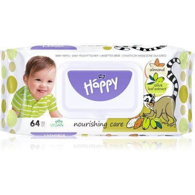 Lingettes Humides Bella Baby Happy Amande et Feuille d’Olivier - 64 pièces - Publicité Lingettes Humides Bella Baby Happy Amande et Feuille d’Olivier - 64 pièces - Publicité
