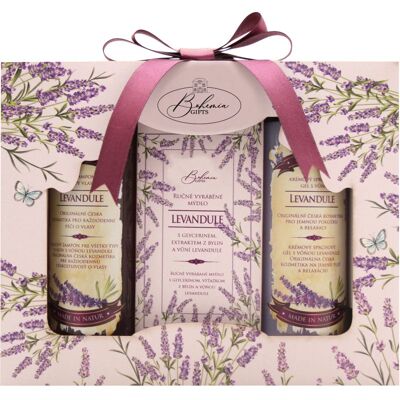 Ensemble Lavande Bohemia Gifts & Cosmetics pour la douche - Coffret cosmétique - Publicité Ensemble Lavande Bohemia Gifts & Cosmetics pour la douche - Coffret cosmétique - Publicité