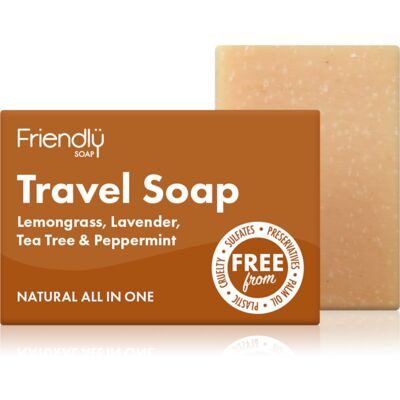 Friendly Soap Travel Soap Hair & Body savon naturel corps et cheveux 95 g - Publicité Friendly Soap Travel Soap Hair & Body savon naturel corps et cheveux 95 g - Publicité