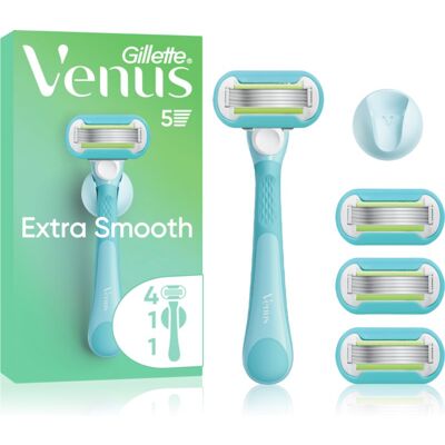 Gillette Venus Extra Smooth rasoir féminin avec support de douche + lames de rechange 6 pcs - Publicité Gillette Venus Extra Smooth rasoir féminin avec support de douche + lames de rechange 6 pcs - Publicité