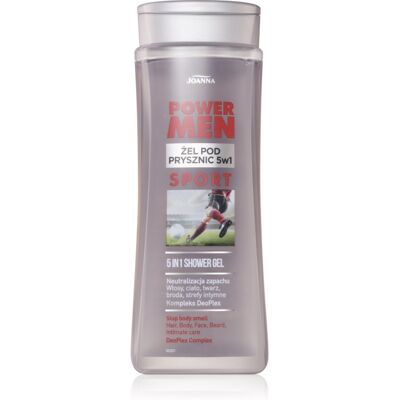 Joanna Power Men Gel Douche - 5 en 1 - 300 ml - Publicité Joanna Power Men Gel Douche - 5 en 1 - 300 ml - Publicité