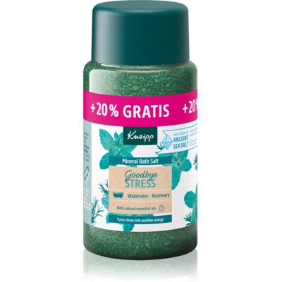 Kneipp Goodbye Stress sel de bain Watermint & Rosemary 600 g - Publicité Kneipp Goodbye Stress sel de bain Watermint & Rosemary 600 g - Publicité