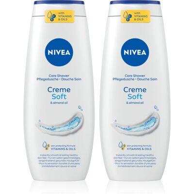 Gel douche nourrissant Nivea Creme Soft - Gel douche pour femmes - Publicité Gel douche nourrissant Nivea Creme Soft - Gel douche pour femmes - Publicité