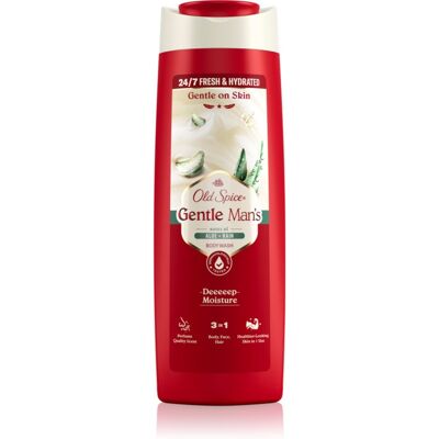 Old Spice Gentle Man's Aloe & Rain Gel douche 3 en 1 400 ml - Publicité Old Spice Gentle Man's Aloe & Rain Gel douche 3 en 1 400 ml - Publicité