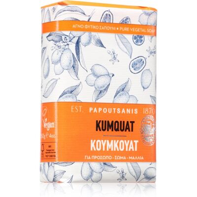 PAPOUTSANIS Kumquat savon solide 150 g - Publicité PAPOUTSANIS Kumquat savon solide 150 g - Publicité