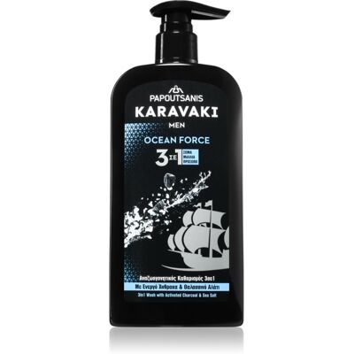 PAPOUTSANIS Karavaki Ocean Force Gel Nettoyant 3 En 1 - Publicité PAPOUTSANIS Karavaki Ocean Force Gel Nettoyant 3 En 1 - Publicité