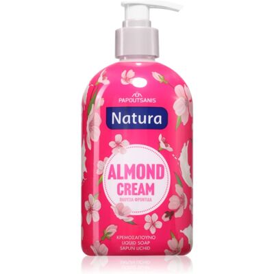 PAPOUTSANIS Natura Almond Cream savon liquide 480 ml - Publicité PAPOUTSANIS Natura Almond Cream savon liquide 480 ml - Publicité