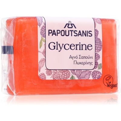 PAPOUTSANIS - Glycerine Red - 125 g - Bar - Savon - Publicité PAPOUTSANIS - Glycerine Red - 125 g - Bar - Savon - Publicité