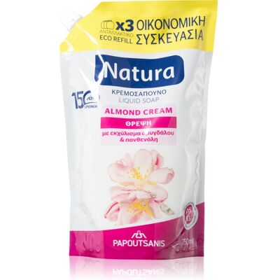 PAPOUTSANIS Natura Crème d'Amande Savon Liquide - Type de produit - Publicité PAPOUTSANIS Natura Crème d'Amande Savon Liquide - Type de produit - Publicité