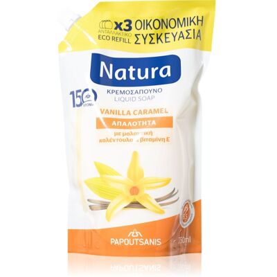 PAPOUTSANIS Natura Vanille Caramel Gel Douche Recharge - Type de produit - Publicité PAPOUTSANIS Natura Vanille Caramel Gel Douche Recharge - Type de produit - Publicité