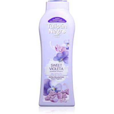 Tulipán Negro Modèle - Gel douche violet - Santé et beauté - Publicité Tulipán Negro Modèle - Gel douche violet - Santé et beauté - Publicité