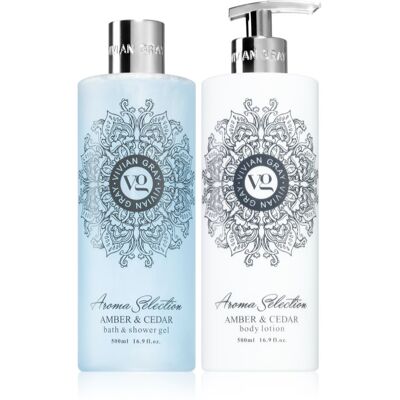 Vivian Gray Aroma Selection Amber & Cedar Coffret Cadeau - Ensemble Cadeau - Publicité Vivian Gray Aroma Selection Amber & Cedar Coffret Cadeau - Ensemble Cadeau - Publicité