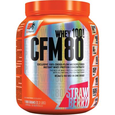 Extrifit CFM Instant Whey 80 - Fraise - Protéine de lactosérvé de haute qualité - Publicité Extrifit CFM Instant Whey 80 - Fraise - Protéine de lactosérvé de haute qualité - Publicité