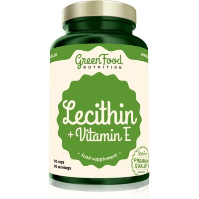 GreenFood Nutrition Lecithin + Vitamin E capsules pour une activité normale du système nerveux 90 cps - Publicité GreenFood Nutrition Lecithin + Vitamin E capsules pour une activité normale du système nerveux 90 cps - Publicité
