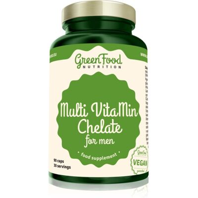 GreenFood Multivitamine Chélat pour hommes 90 capsules - Publicité GreenFood Multivitamine Chélat pour hommes 90 capsules - Publicité