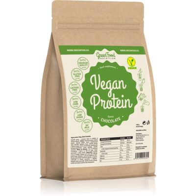 GreenFood Vegan Protéine - Chocolat 750g - Protéine Végane - Publicité GreenFood Vegan Protéine - Chocolat 750g - Protéine Végane - Publicité
