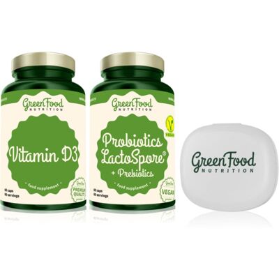 GREENFOOD NUTRITION Lactospore + Prébiotiques + Vitamine D3 - Complément alimentaire - Publicité GREENFOOD NUTRITION Lactospore + Prébiotiques + Vitamine D3 - Complément alimentaire - Publicité